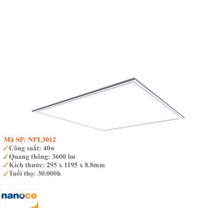 Đèn Led Panel 300×1200 Nanoco NPL3012